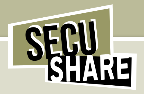 SECUSHARE logo.

It consists of the words
SECU above and the inscription
SHARE below, both inscribed in a rectangle.