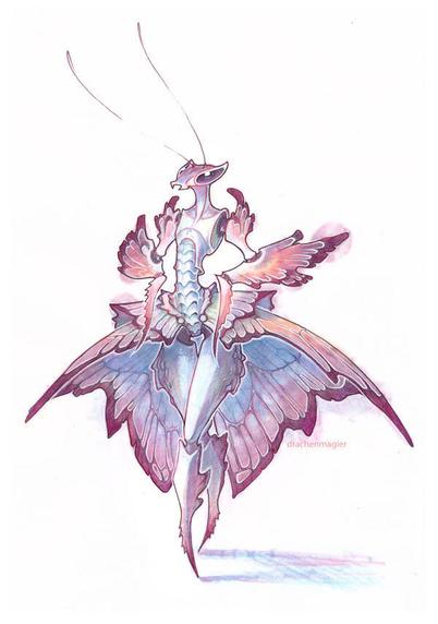 Anthro orchid mantis