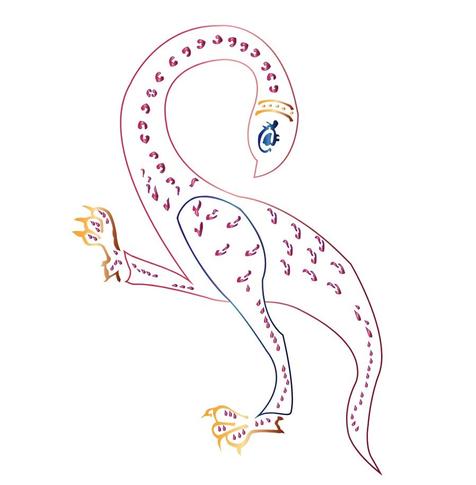 An image of MARBAS's logo: a small dragon standing rampant. The image is drawn with colorful lines.