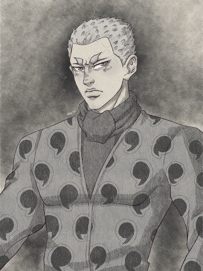 Illustration of Sports Maxx from Jojo's Bizarre Adventure part 6: Stone Ocean.