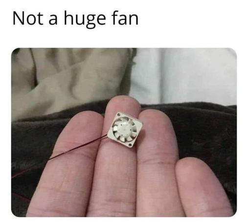 A super small fan, literally