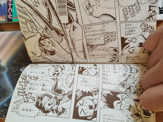 Depict of one of the manga episodes included in the guidebooks.