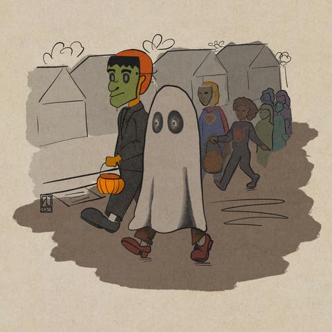 Parade of trick or treaters