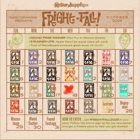 Fright Fall prompt calendar