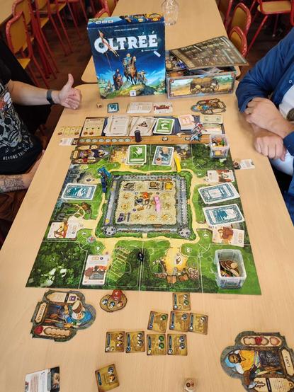 Photo du final d'une partie du jeu de société Oltréé