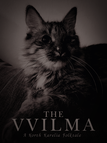 The Vvitch kauhuleffan julisteen tyylinen kuva kissasta.