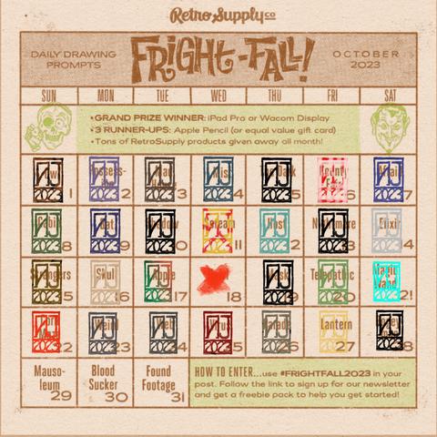 Fright Fall prompt calendar