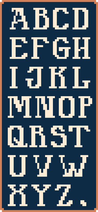 Pixel Art Art Nouveau style font