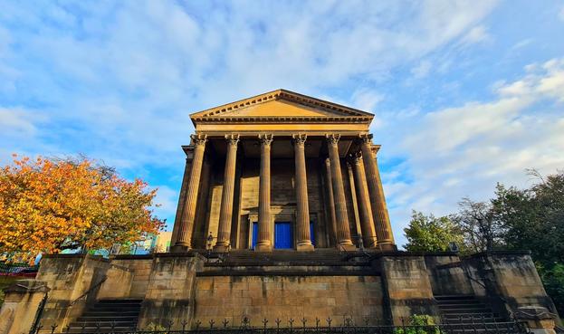 A Scottish 19th Century church designed to look like an Ancient Greek temple.