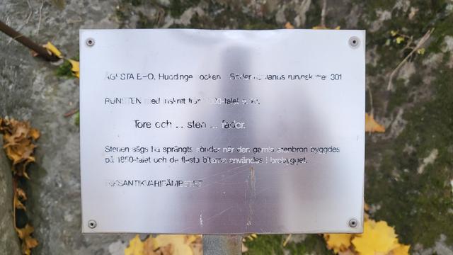 Barely legible plaque