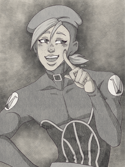 Illustration of Usagi Alohaoe from Jojo's Bizarre Adventure part 9: The Jojolands.