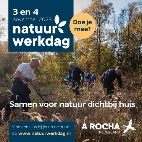 3 en 4 november is het natuurwerkdag. Doe je mee? Samen voor natuur dichtbij huis. Vind een klus bij jou in de buurt op www.natuurwerkdag.nl