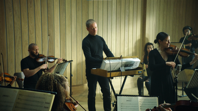 Max Richter (with Minimoog) and the Chineke! orchestra.