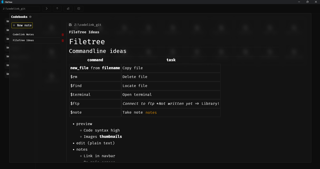 Screenshot of FileTree Notes app.