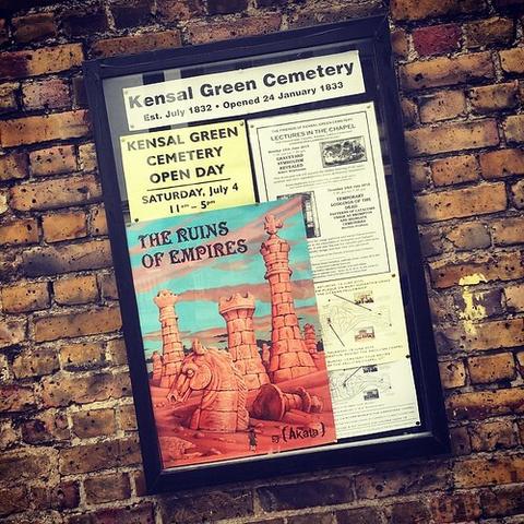 A photo titled "Just walked out of our homie @akalamusic 's one man, immersive vignette based on his new graphic novel, The Ruins of Empire. Needles to say, he fucking killed it. He and his crew produced it at the Dissenter's Chapel in Kensal Green Cemetery, which was th", taken near Bridge 4A, Portabella Dock by ajleon on Flickr.