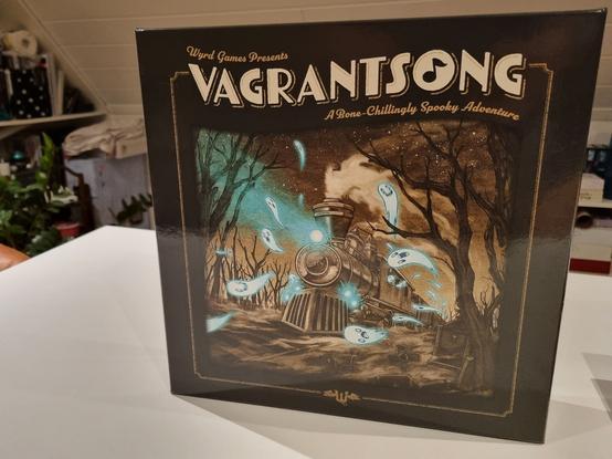 A photo of the box for the boardgame Vagantsong