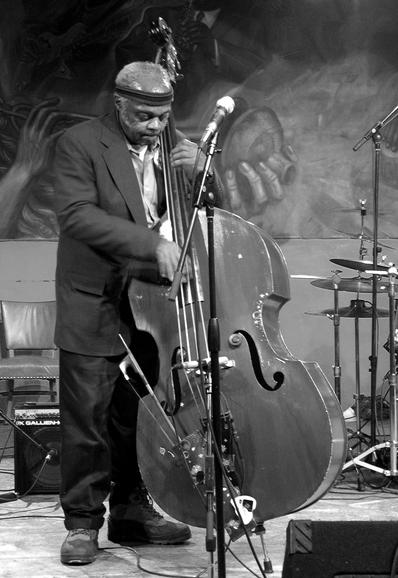 Henry Grimes playing the double bass