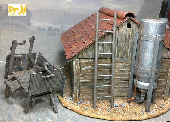 The rooftop lookout perch is removeable from the hut.
