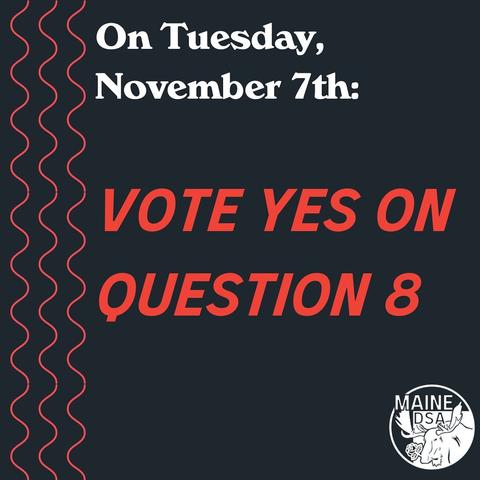 On Tuesday, November seventh,
Vote YES on Question 8