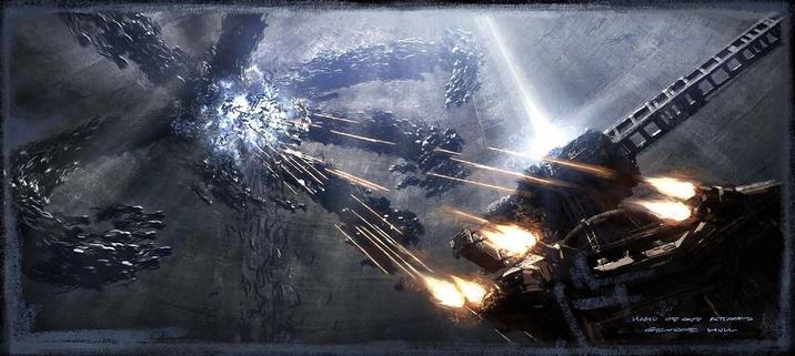 Zion under attack, art by George Hull