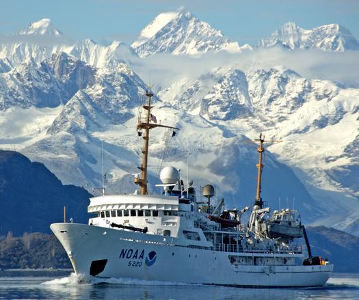 NOAA survey ship in Alaska