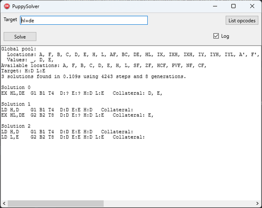 Solutions:
0: EX HL, DE

1: LD H,D
EX HL,DE

2: LD H,D
LD L,E