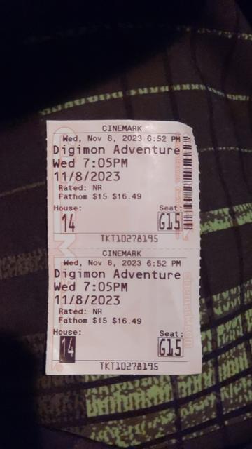 Ticket stub for the movie.