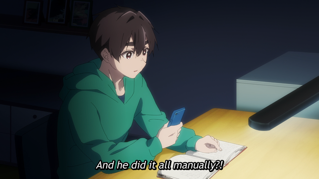 a high school aged boy typing out the entire text of a romance novel into a smartphone app