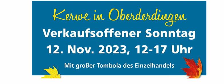 Hinweis auf die Kerwe Oberderdingen und den Verkaufsoffenen Sonntag am 12. November von 12 bis 17 Uhr