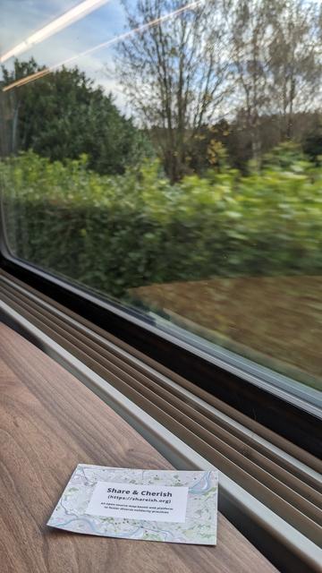Shareish on the train to #antwerp #sotm