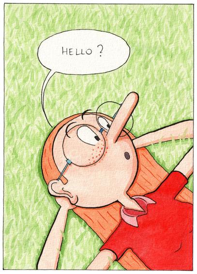 Panel 3: Alice: "Hello?"