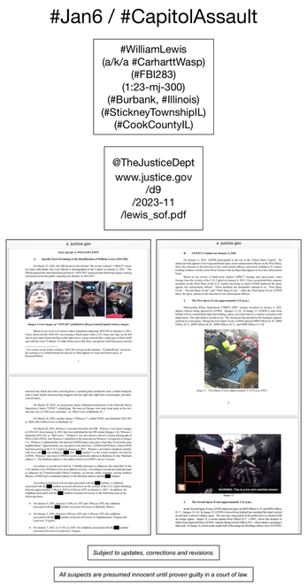 Screenshot of pages from court document pertaining to William Lewis (Burbank, Illinois).