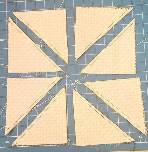 Cut the lines perpendicular at midline side.