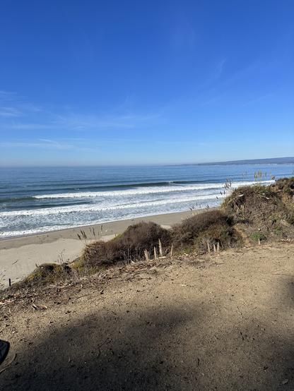 Photo from Manresa looking north west across the bay to Capitola and Pleasure Point.