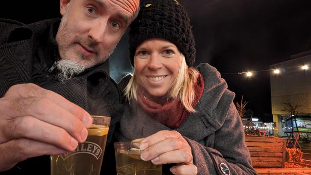 Me and my monkey, ehm, wife.