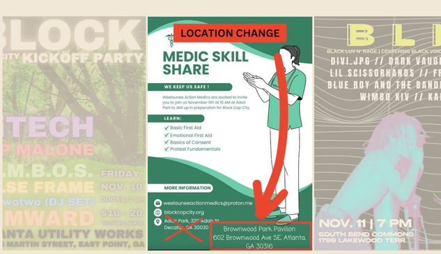 Collage of flyers.