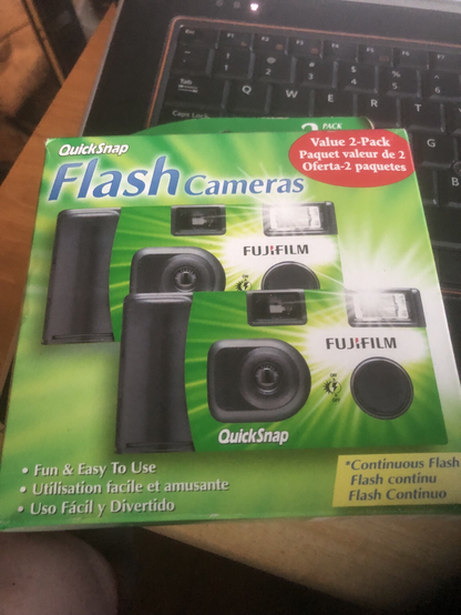 Package of two Fuji Disposable cameras in anticipation of a shitty camera challenge