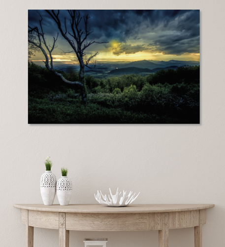 Blue Ridge Mountains on my Mind, an amazing photography sight available here:

https://www.pictorem.com/879897/Blue%20Ridge%20Parkway%20Eclipse%20Landscape%20on%20My%20Mind.html