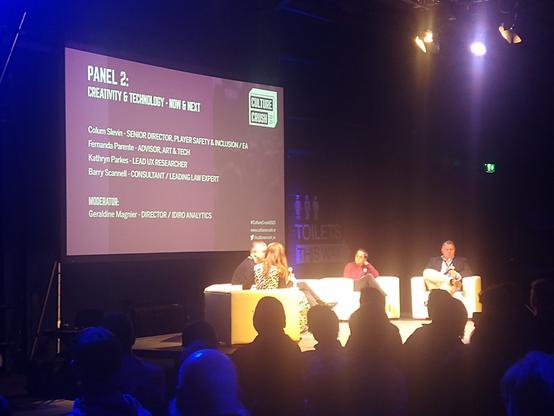 Panel 2, "Now and Next", on Creativity and Technology at Culture Crush 2023.