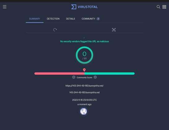 #datapacket host breached #System call logged ☣️🐰☣️🐰☣️🐇☣️

FQDN: 143-244-49-180.bunnyinfra.net

@jerry 

Following up.... Ahh.. a reported compromised host from 11 months ago... 🐇☣️🐰☣️🐇☣️🐰☣️

Still compromised by #GammaGroup btw

#VirusTotal 
https://www.virustotal.com/graph/embed/g3e1e230061f04448956657b84c7538cdfb1d21b6e7b34a76a6e31f8656710583