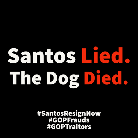 Santos Lied.
The Dog Died.

#SantosResignNow
#GOPFrauds 
#GOPTraitors