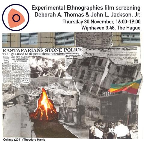 Collage by Theodore Harris of newspaper clippings and images from 2010 State of Emergency in Jamaica.