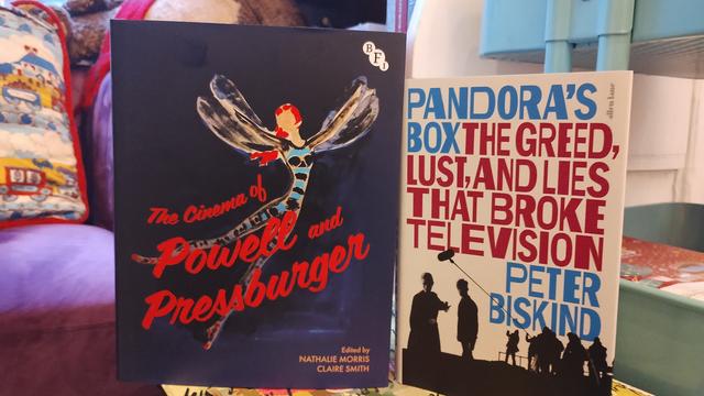 Copies of the BFI book The Cinema of Powell and Pressburger and Peter Biskin's Pandora's Box in the Edinburgh Bookshop