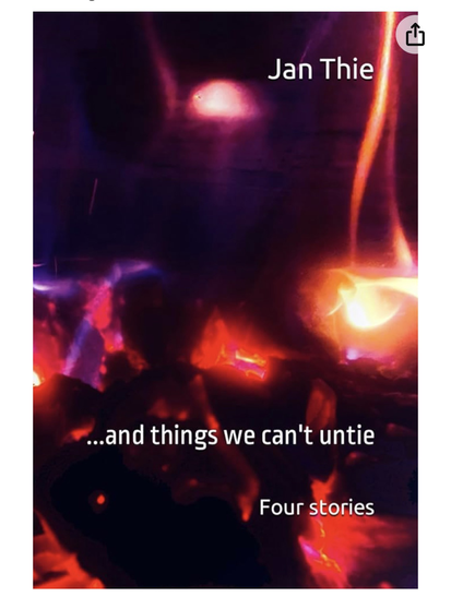 Hard to describe. It's the cover of a book, a an extreme closeup photo of glowing coal in my wood burner. So it's all reds and blacks. Fir the rest it has the written info of writer, title and subtitle: Jan Thie, ...and things you can't untie, Four stories.