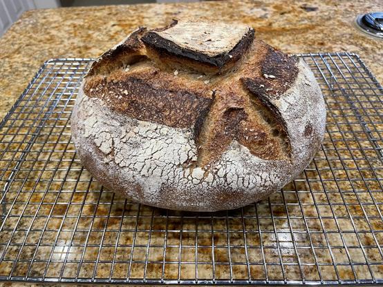 Photo of loaf of boule bread