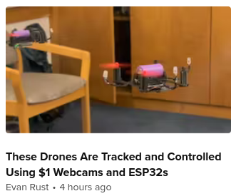 A screenshot of an article thumbnail showing a picture of a quad copter and a useful headline explaining what will be in the article should you click through.