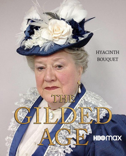 A fake advertisement for the gilded age, with Patricia Routledge