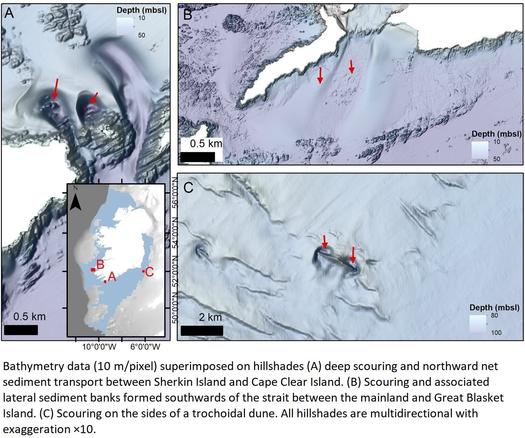 maps with hillshades - Bathymetry data (10 m/pixel) superimposed on hillshades