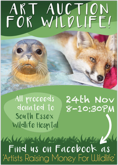 Facebook group- Artists Raising Money For Wildlife. 24th November. 8-10:30pm