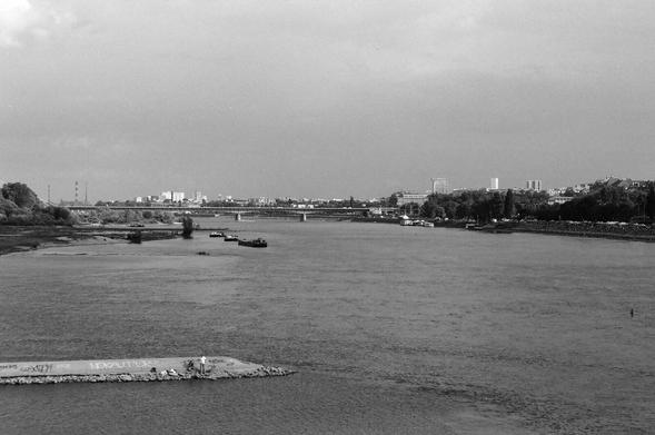 River Wisla in Warsaw - black and white photography